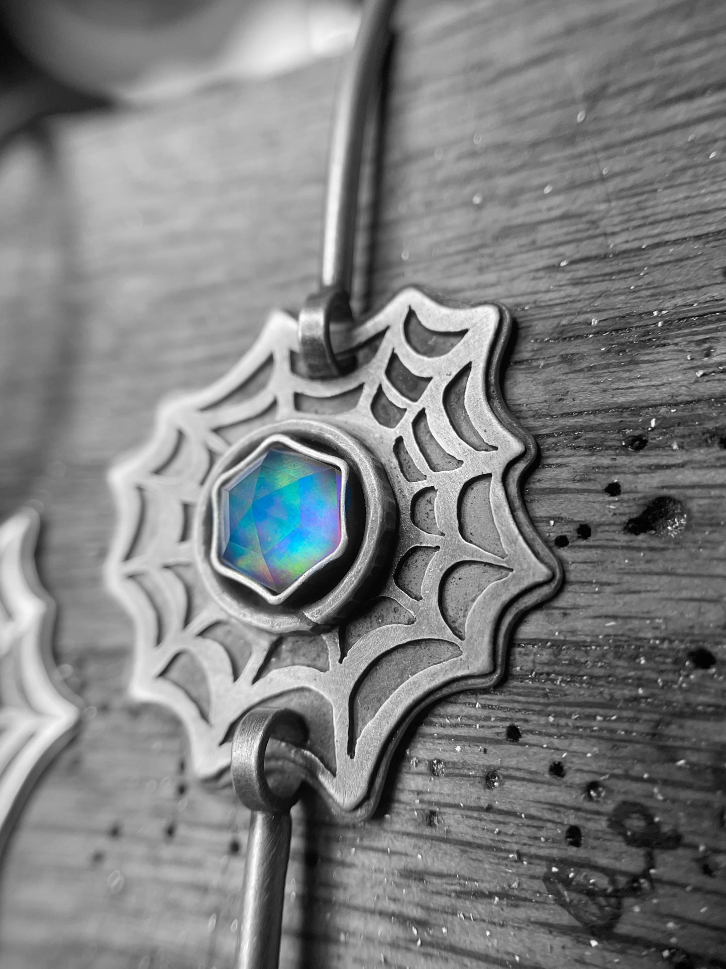 Aurora Opal Spiderweb Bracelet