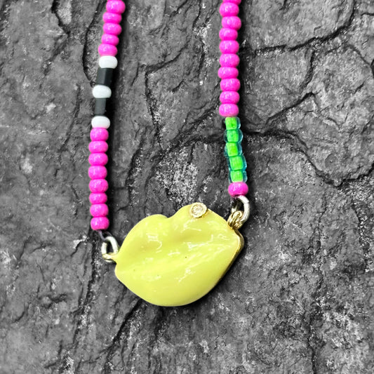 Yellow Mouth Necklace