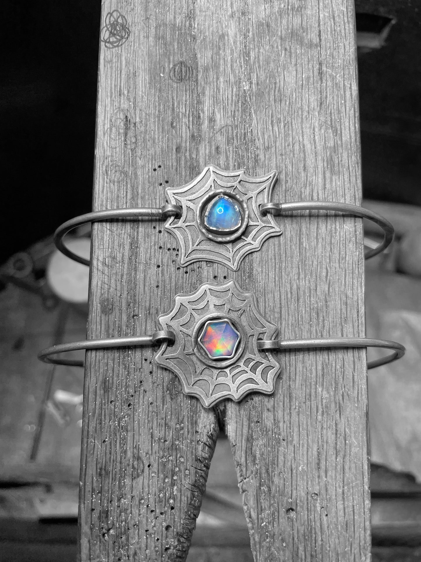 Aurora Opal Spiderweb Bracelet