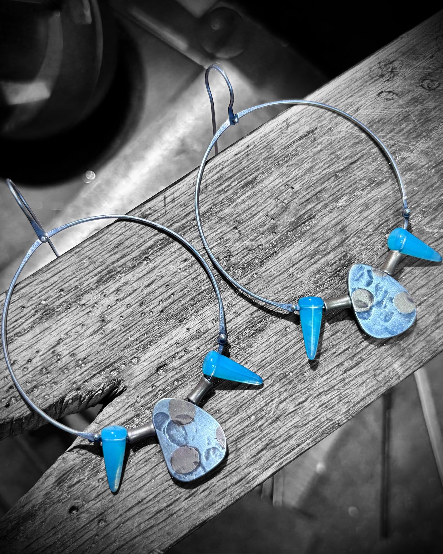 Spiky Dotted Hoops