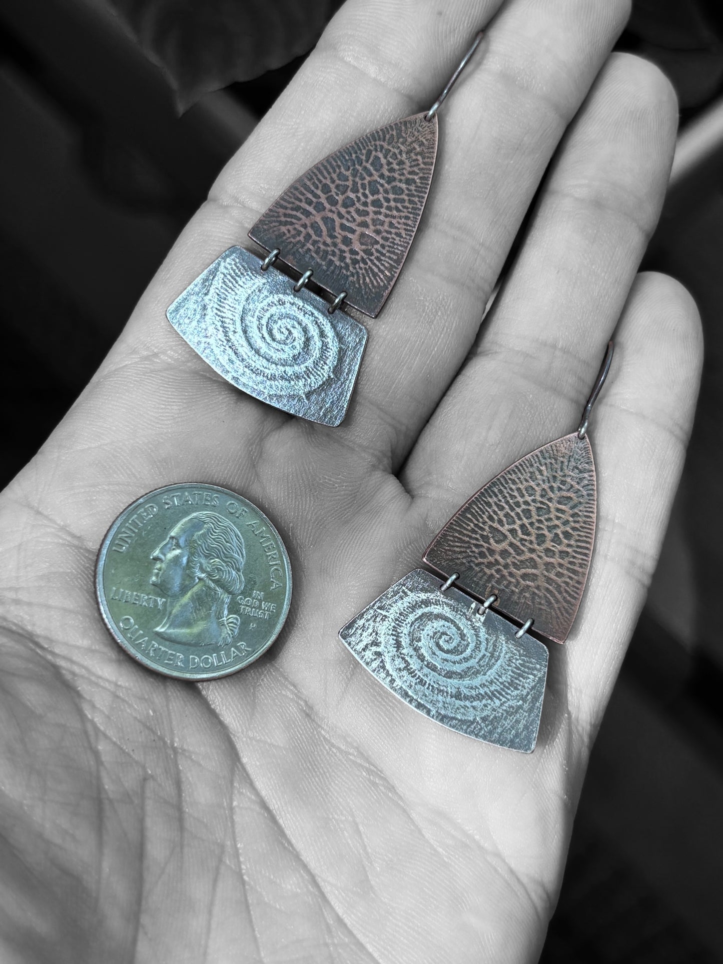 Octopus Mixed Metal Earrings