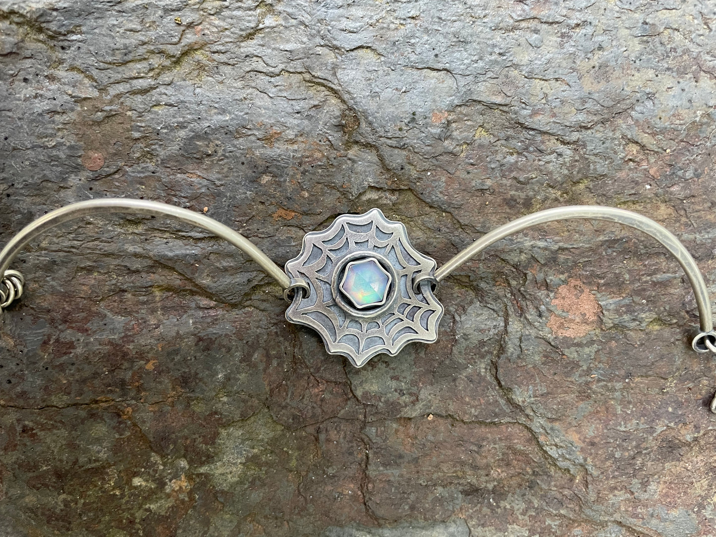 Aurora Opal Spiderweb Bracelet