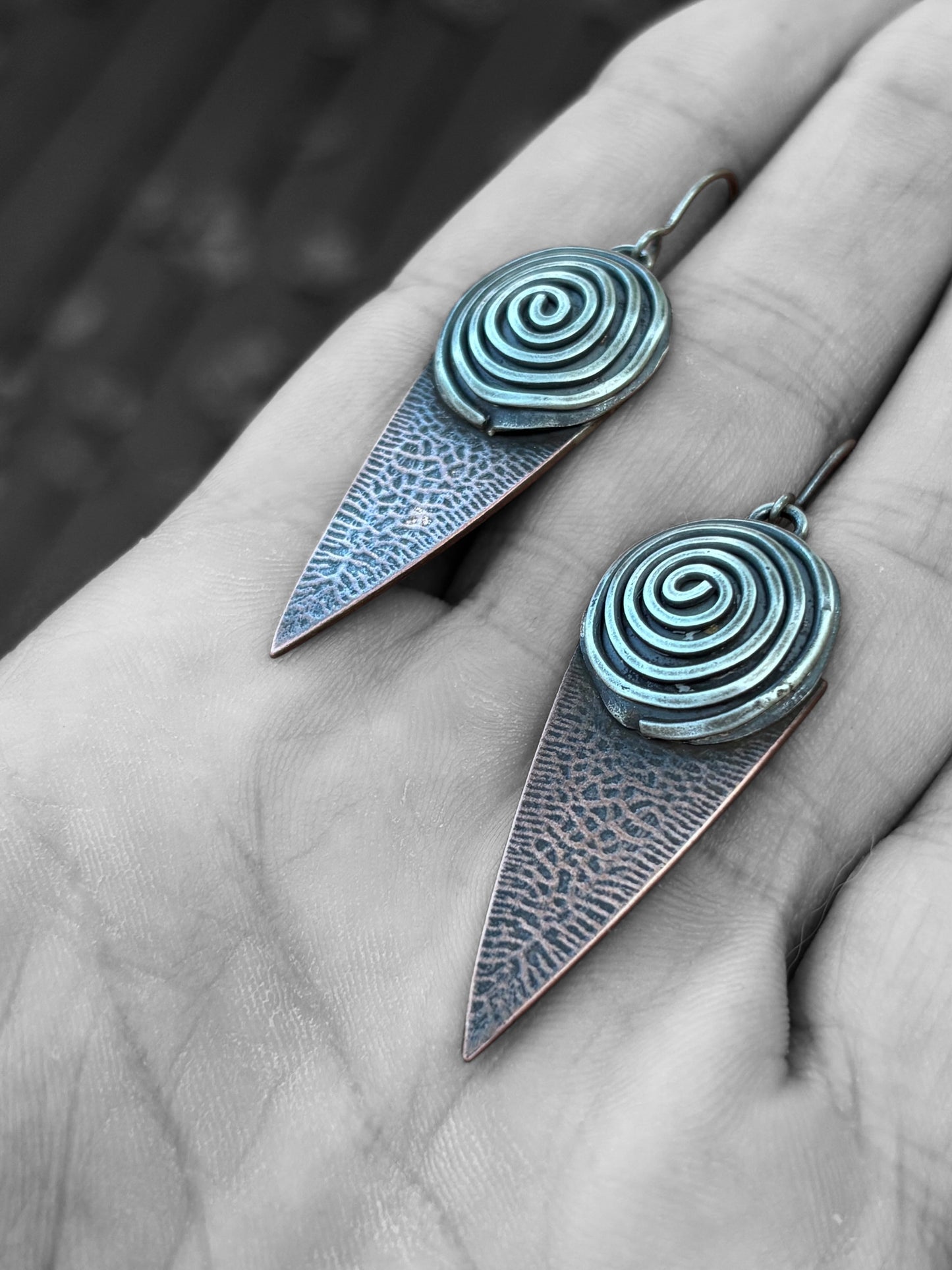 Spiral Point Earrings