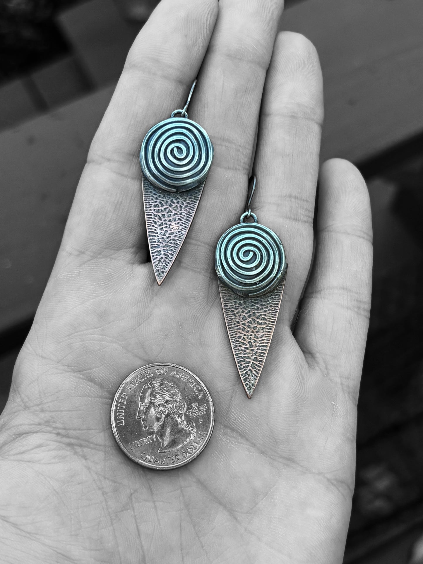 Spiral Point Earrings