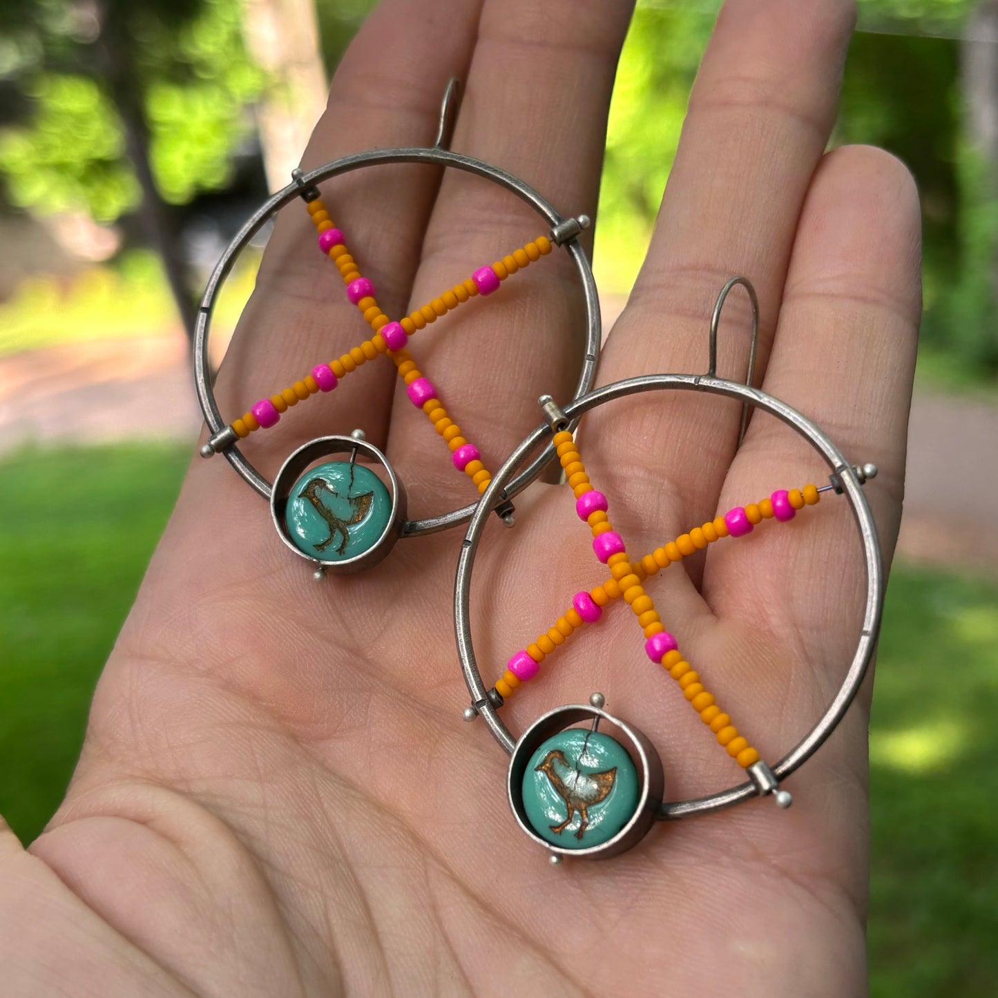 Pink & Orange Dopamine Hoops