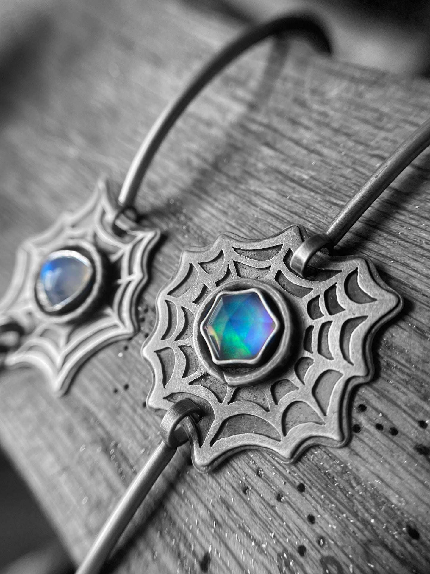 Aurora Opal Spiderweb Bracelet