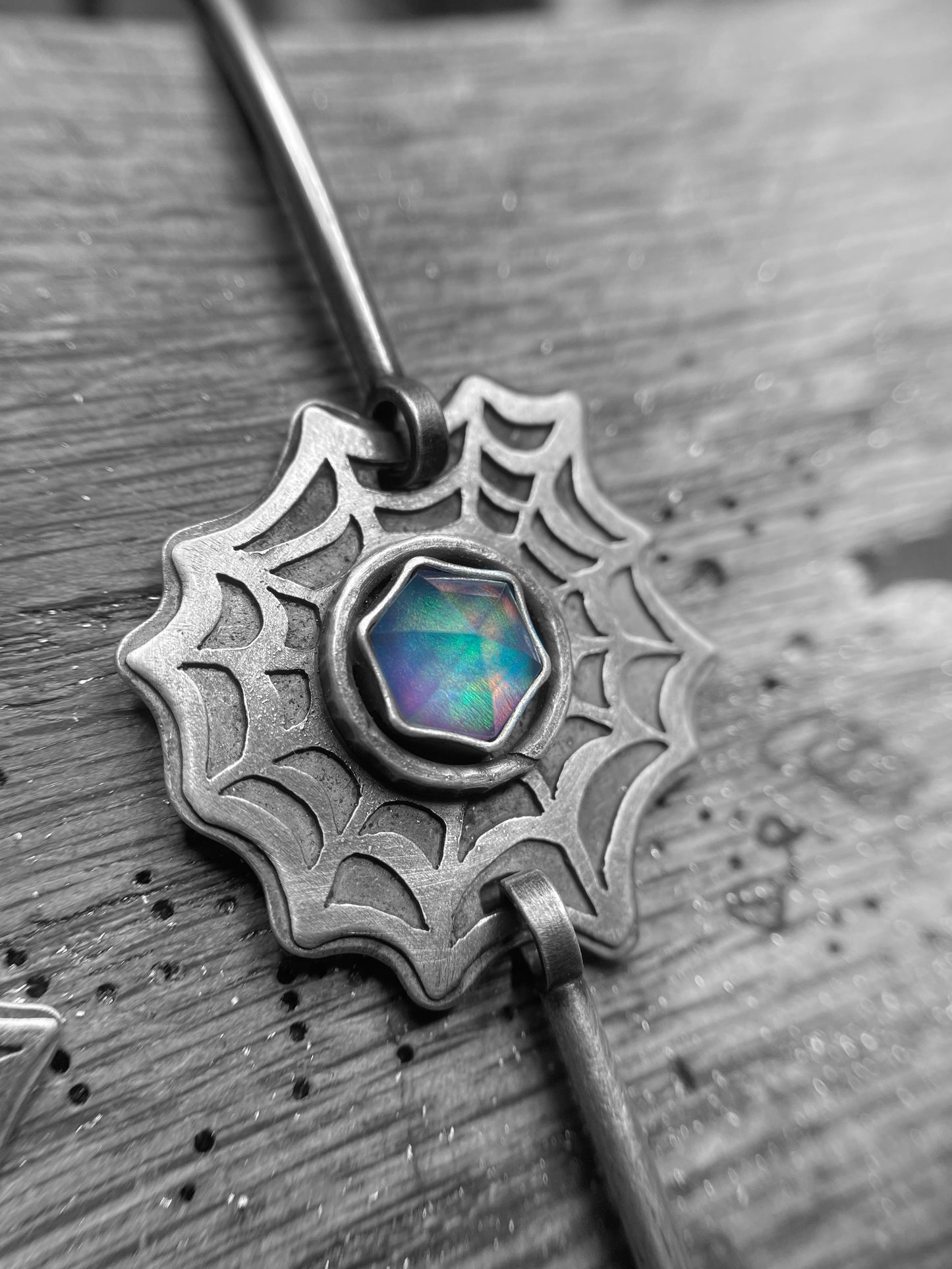 Aurora Opal Spiderweb Bracelet