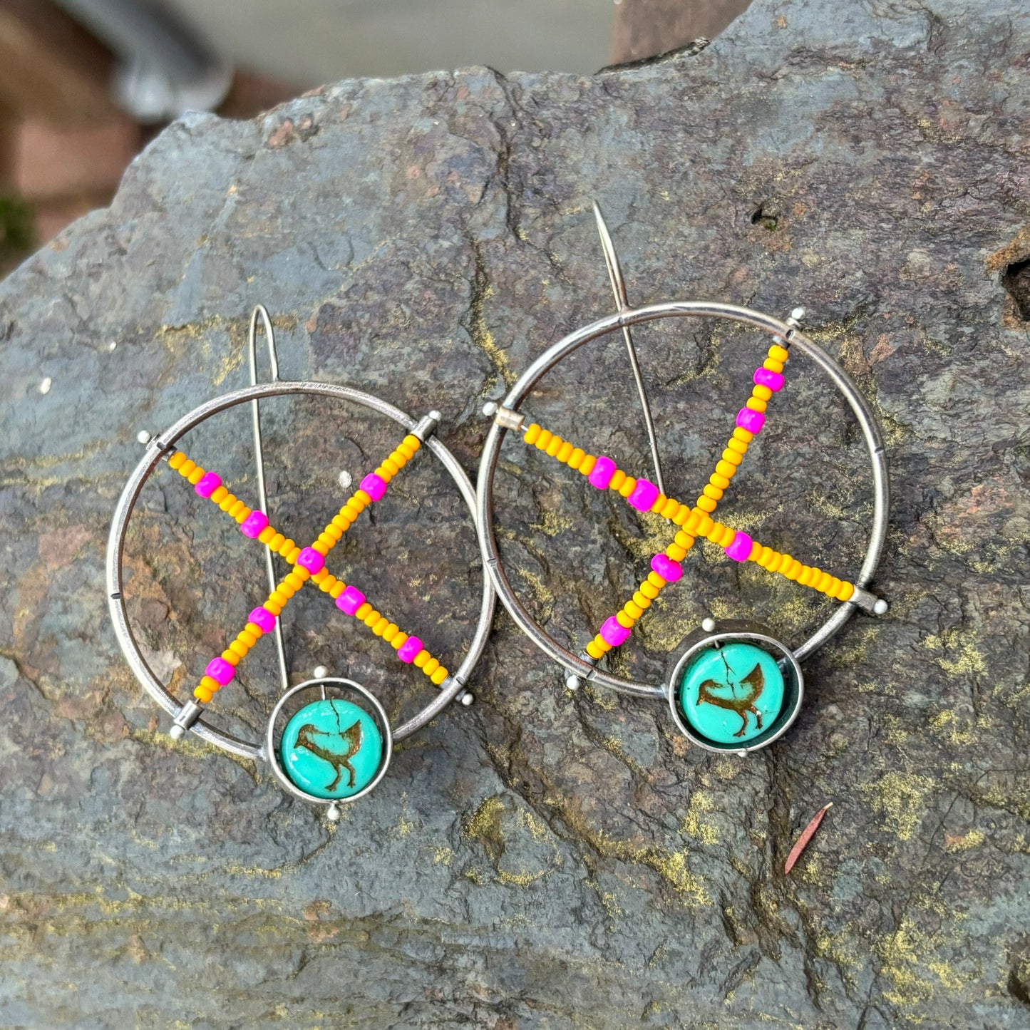 Pink & Orange Dopamine Hoops