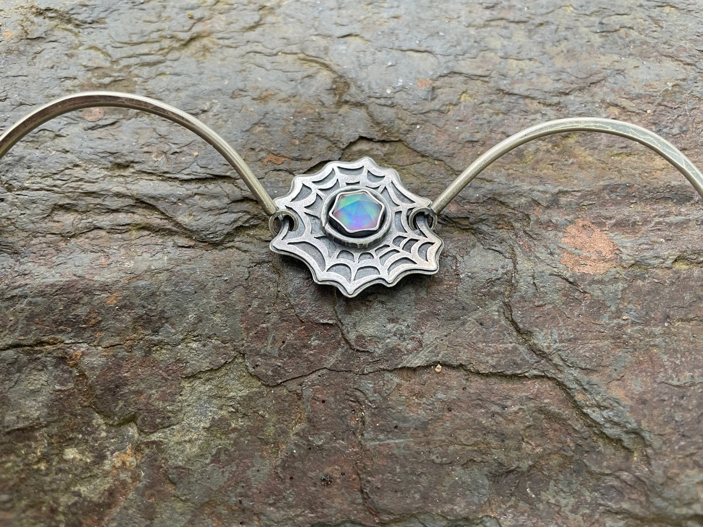 Aurora Opal Spiderweb Bracelet