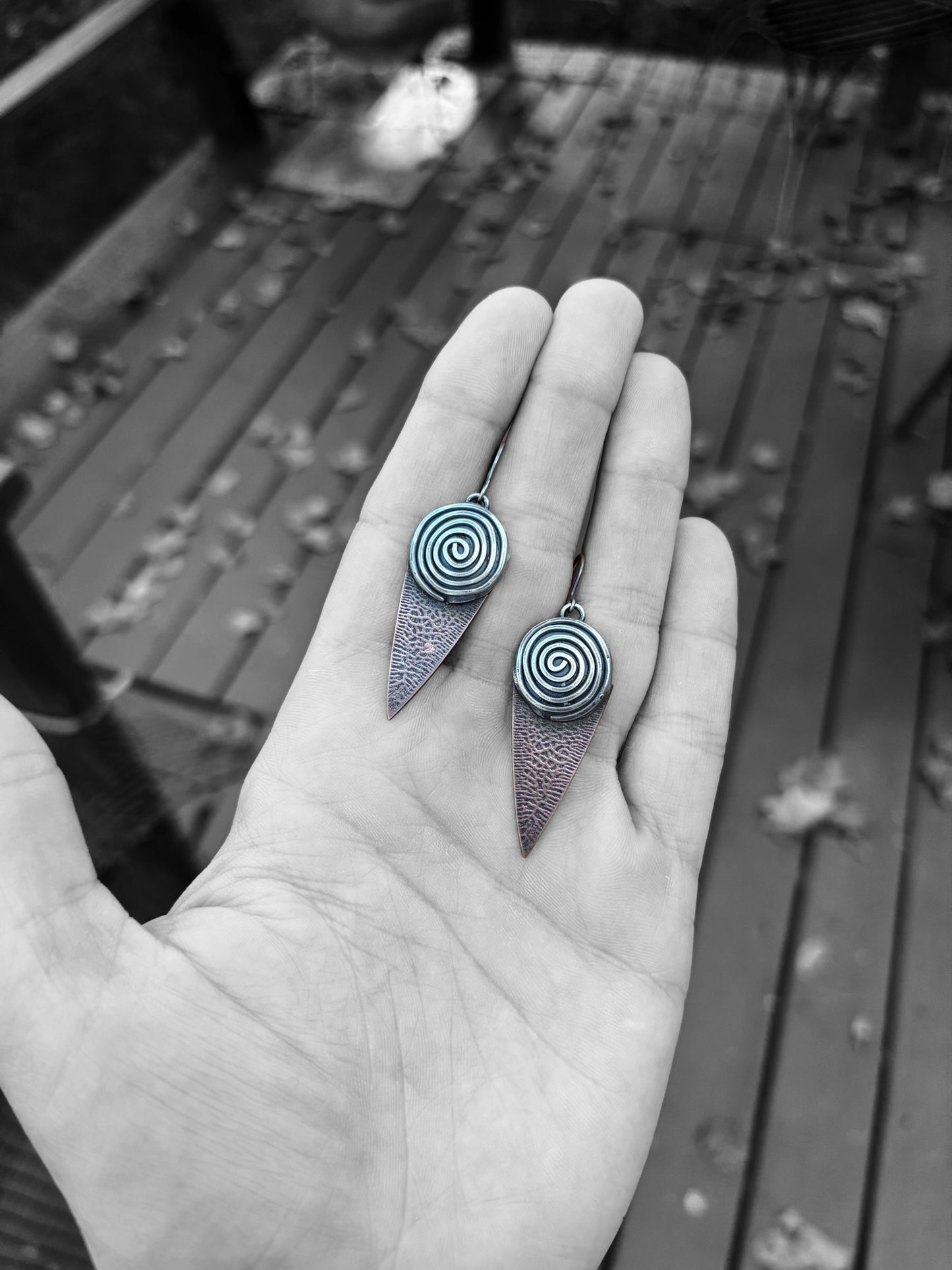 Spiral Point Earrings