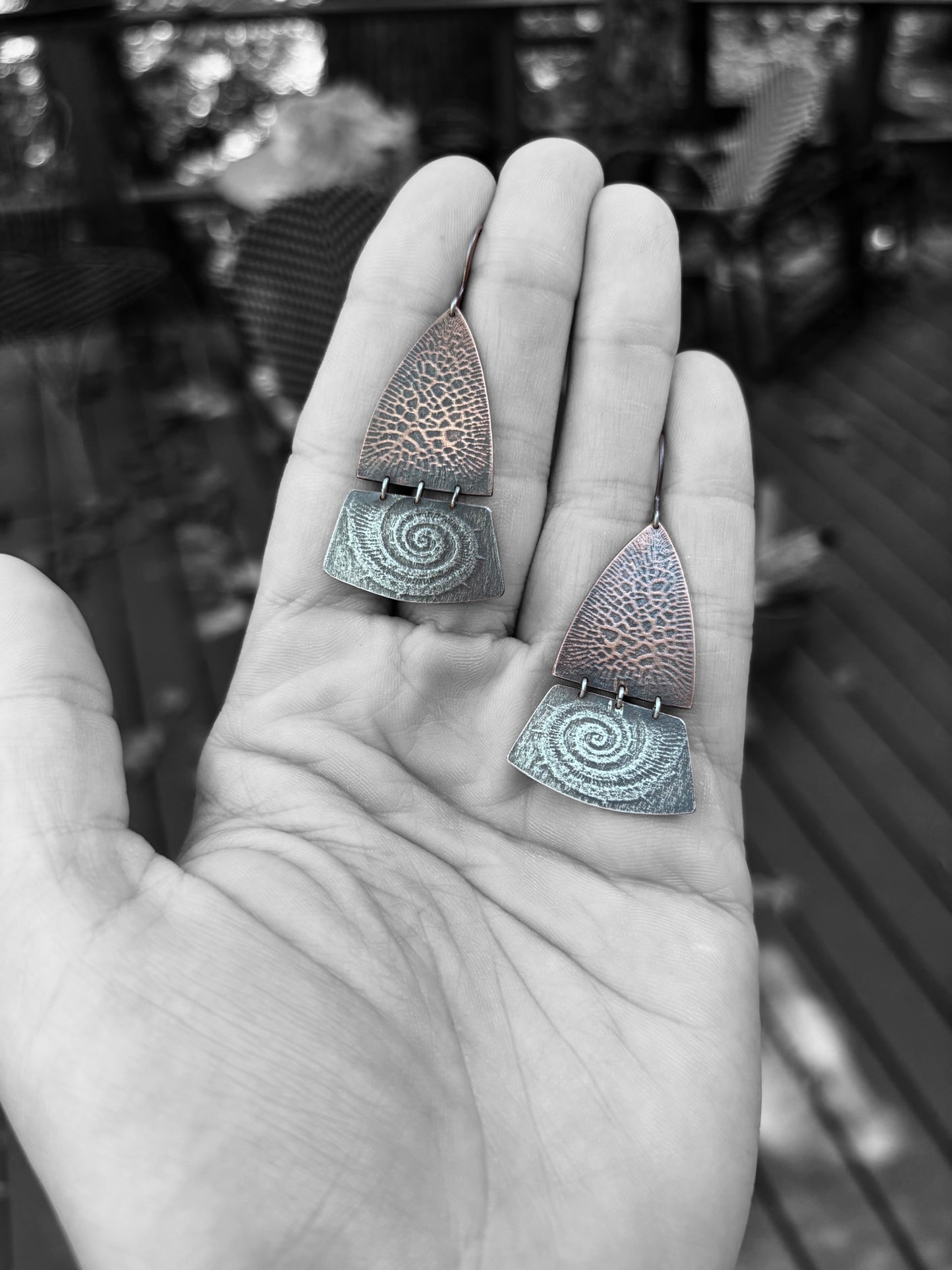 Octopus Mixed Metal Earrings