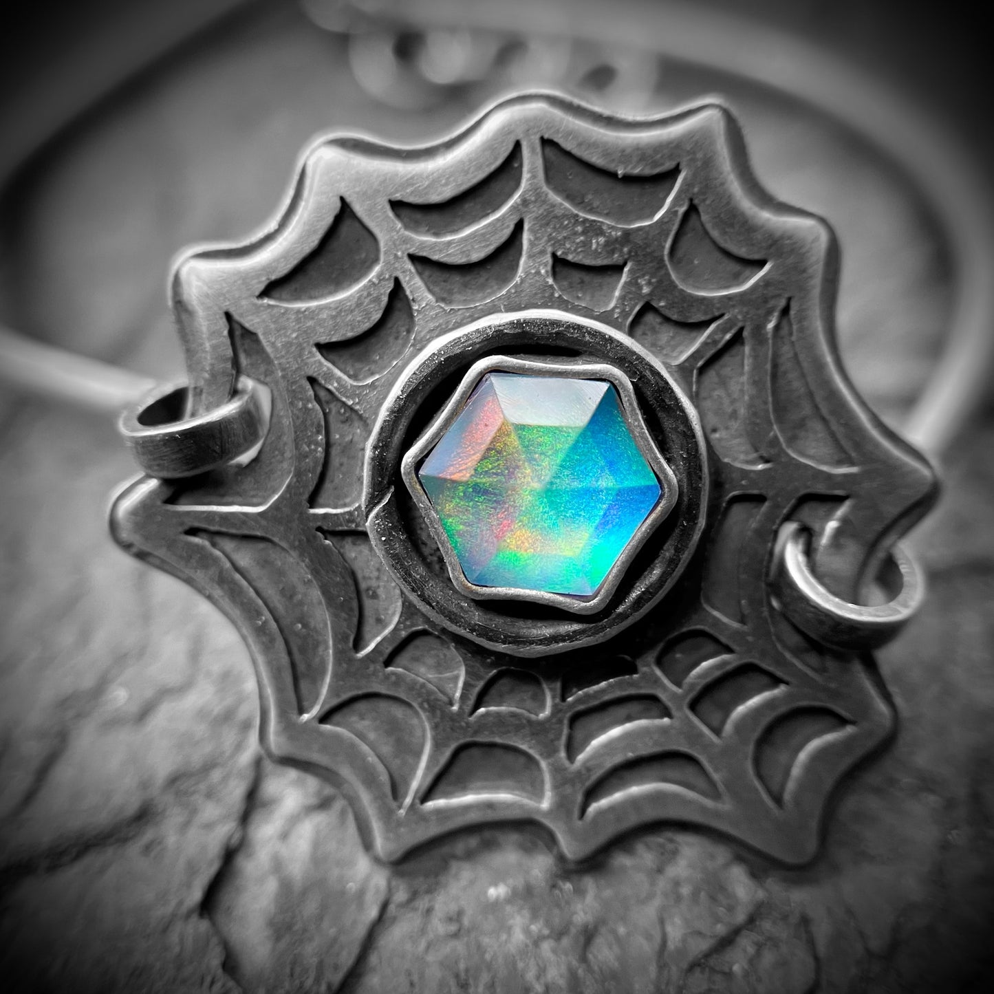 Aurora Opal Spiderweb Bracelet