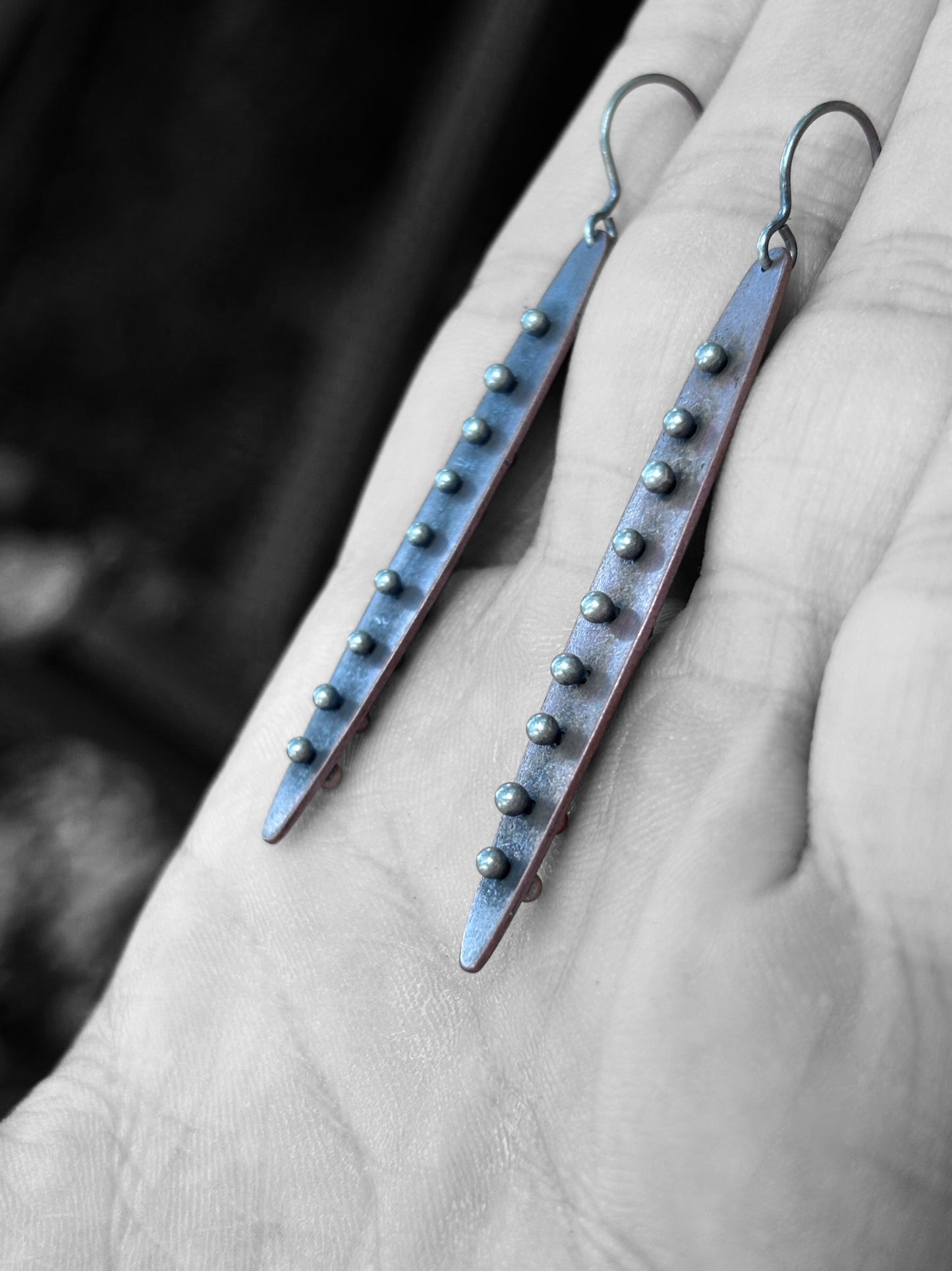 Pinned Copper Earrings
