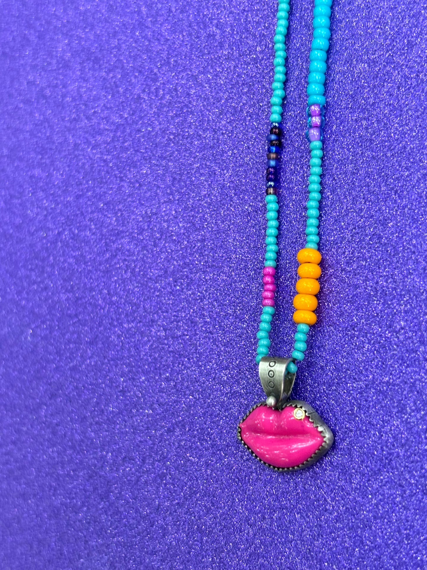Pink Mouth Pendant