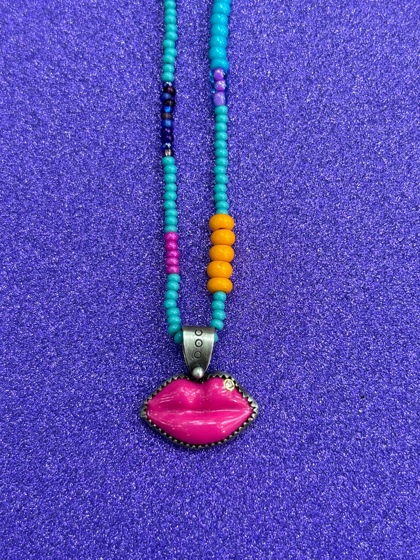 Pink Mouth Pendant