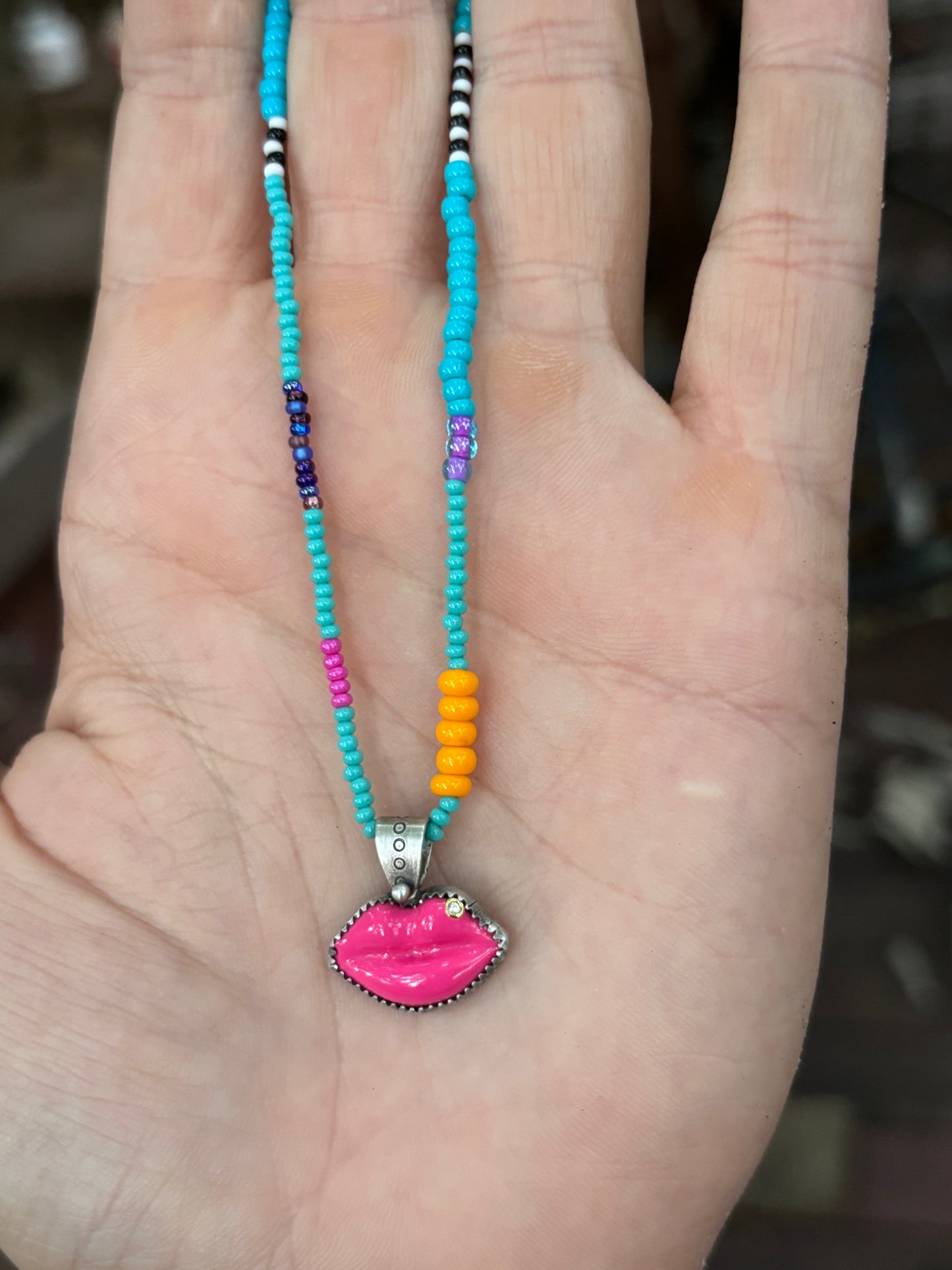 Pink Mouth Pendant