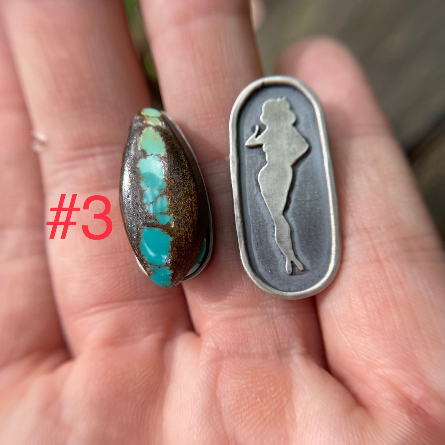 Turquoise Pin Up Girl Ring (Multiple Stone Options)