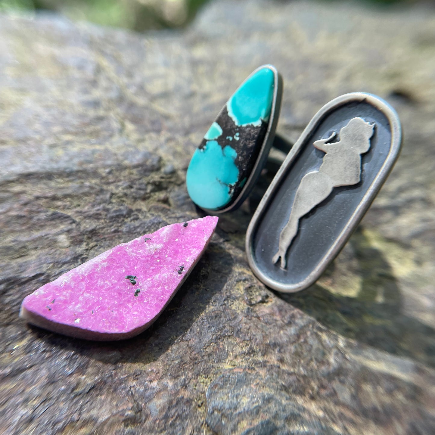 Turquoise Pin Up Girl Ring (Multiple Stone Options)