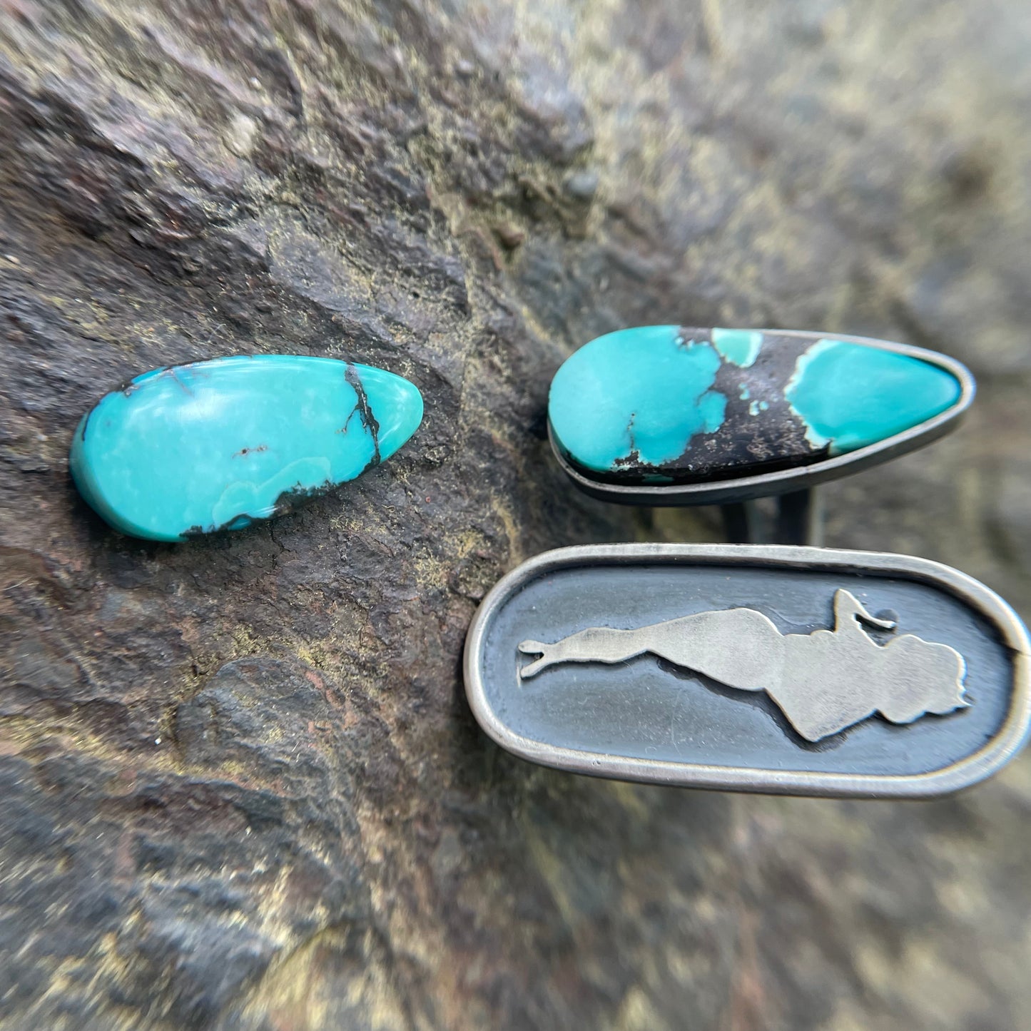 Turquoise Pin Up Girl Ring (Multiple Stone Options)