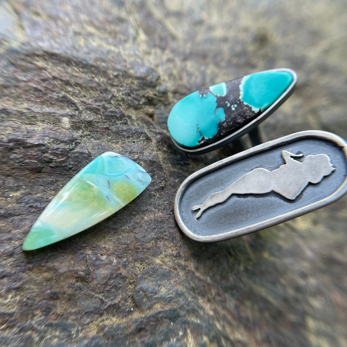 Turquoise Pin Up Girl Ring (Multiple Stone Options)