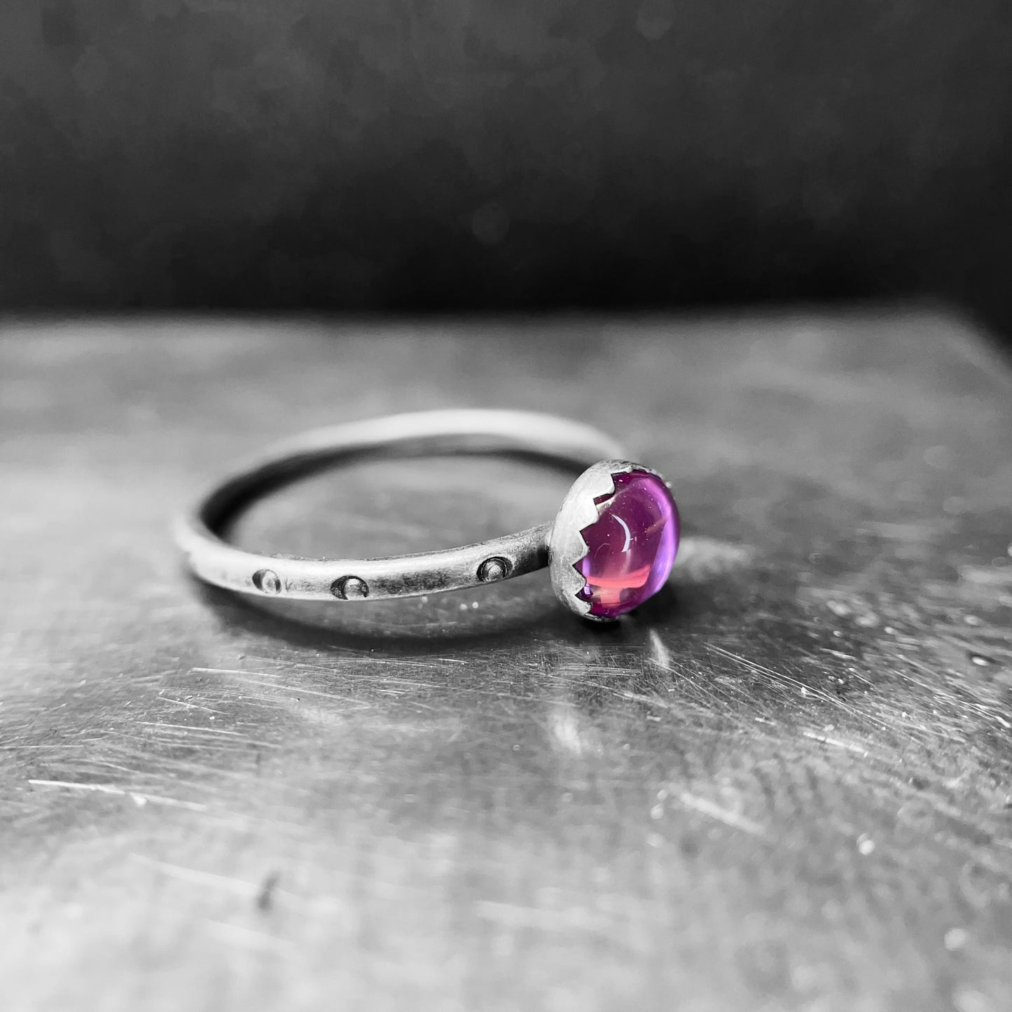 Pink Sapphire Stacking Ring (6mm)