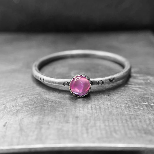 Pink Sapphire Stacking Ring (4mm)