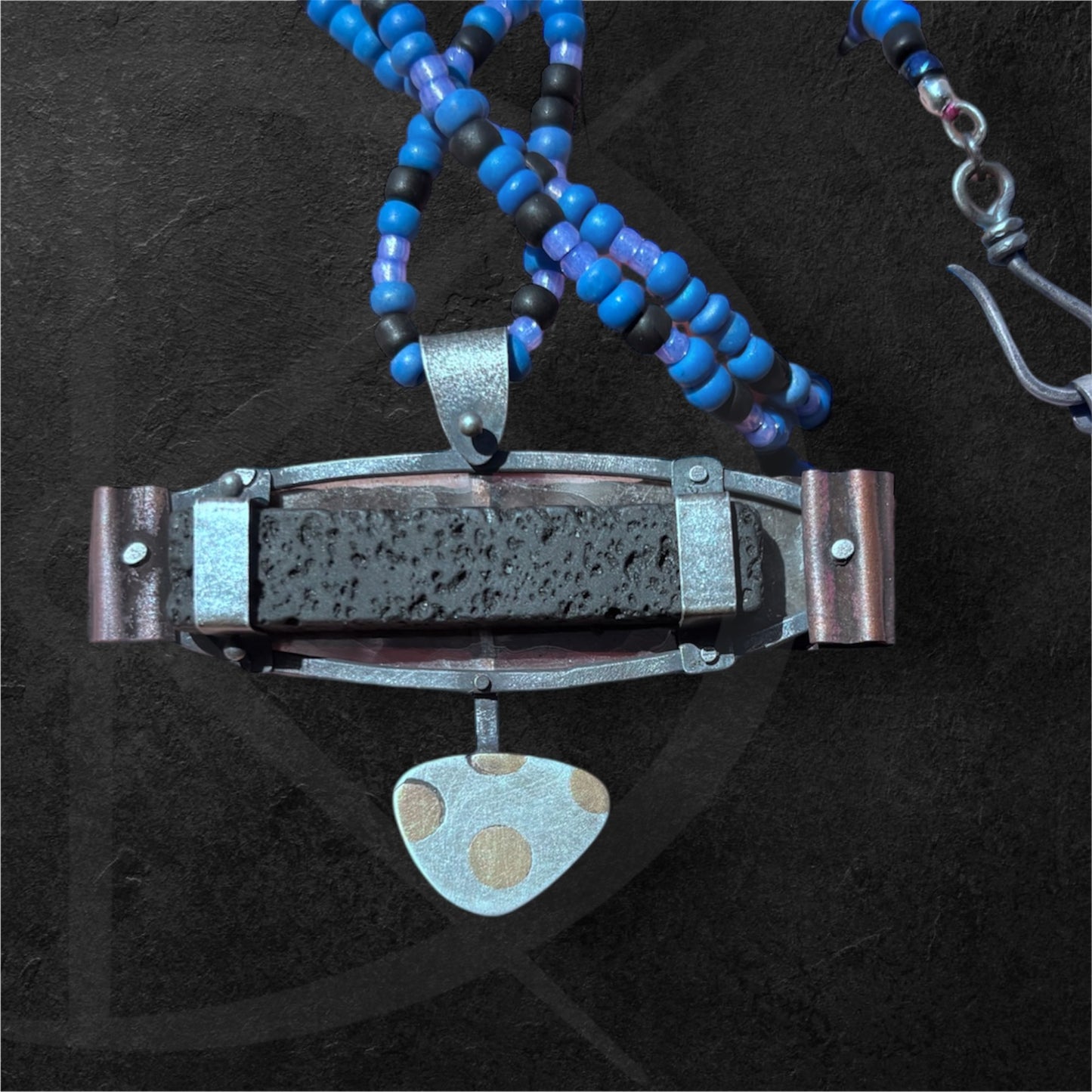 Abstract Lava & Mica Pendant