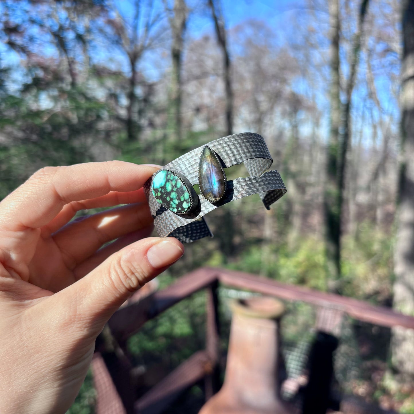 Turquoise & Labradorite Cuff