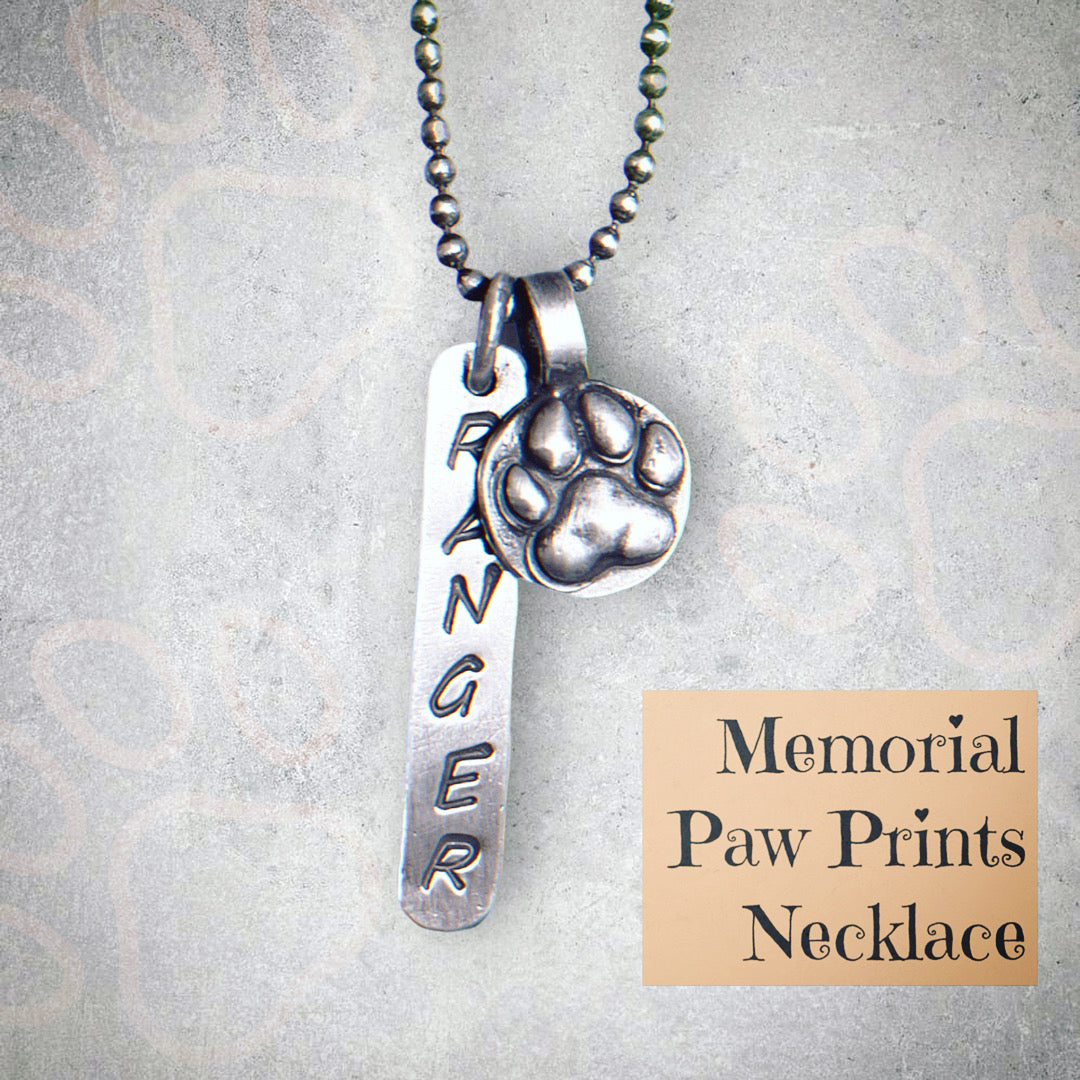 Memorial Paw Print Necklace