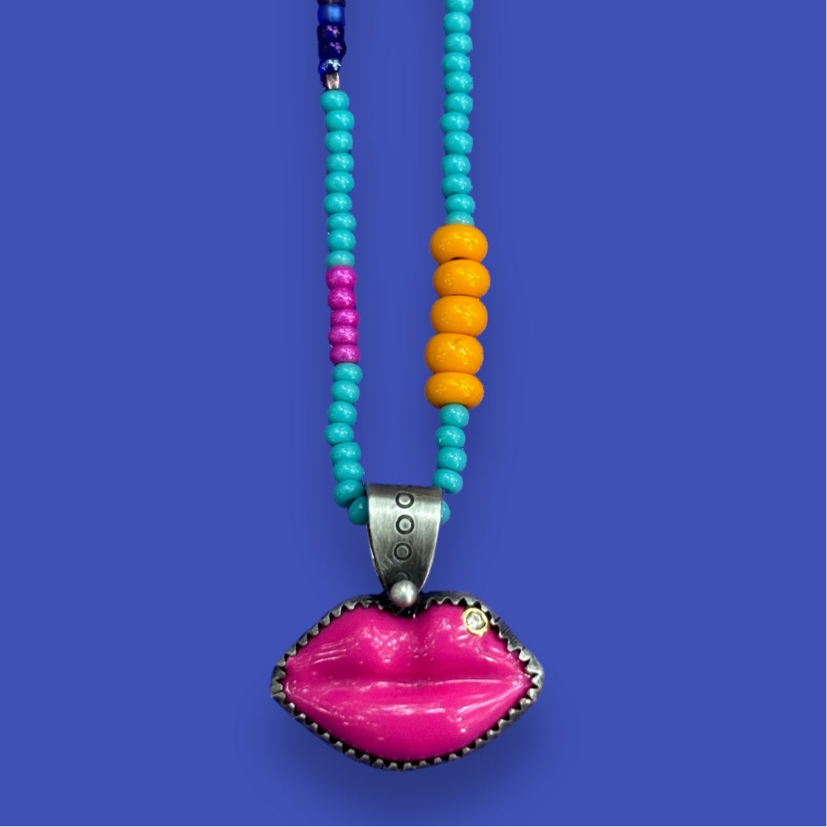 Pink Mouth Pendant