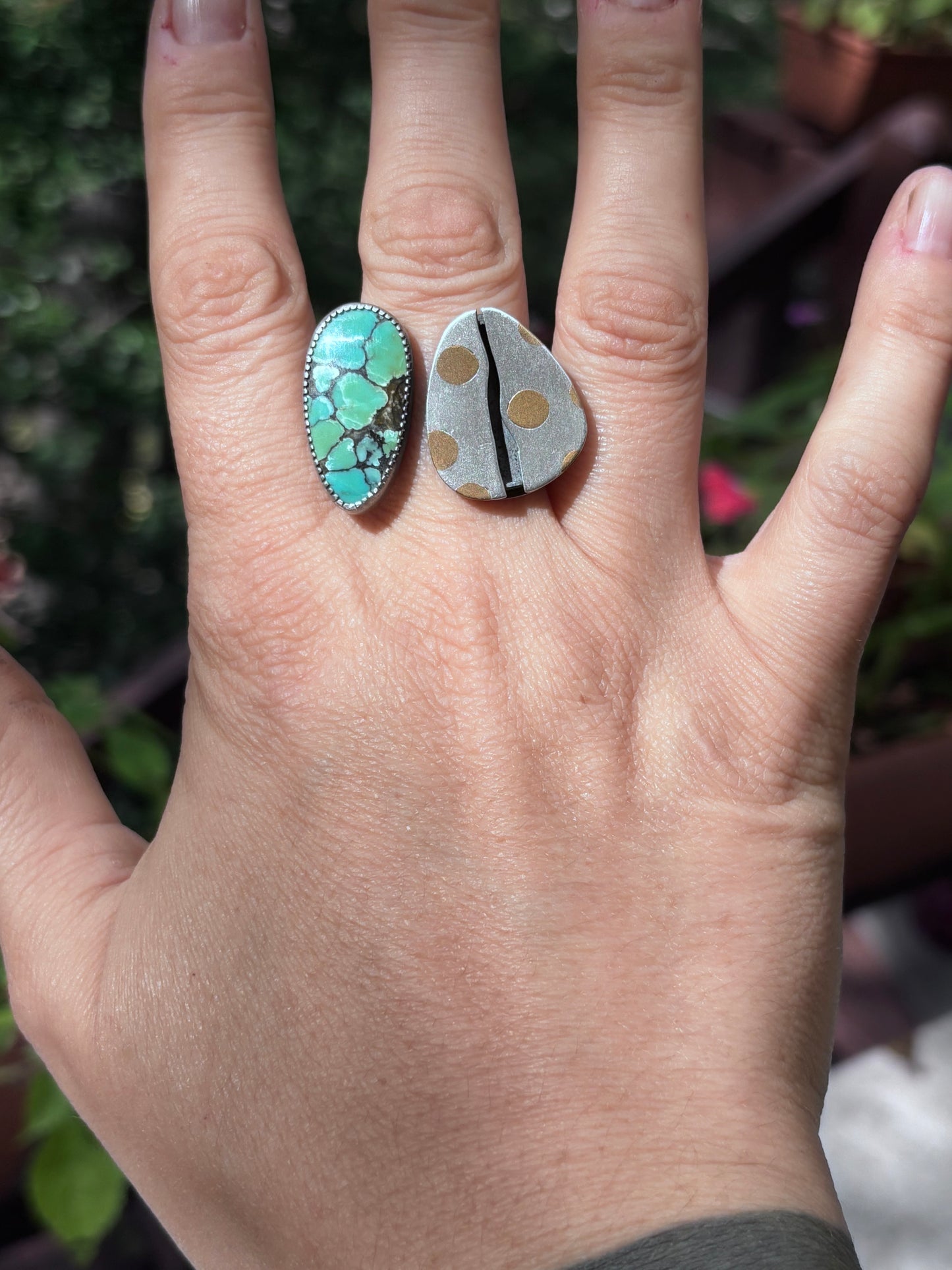 Turquoise Polka Dotted Ring