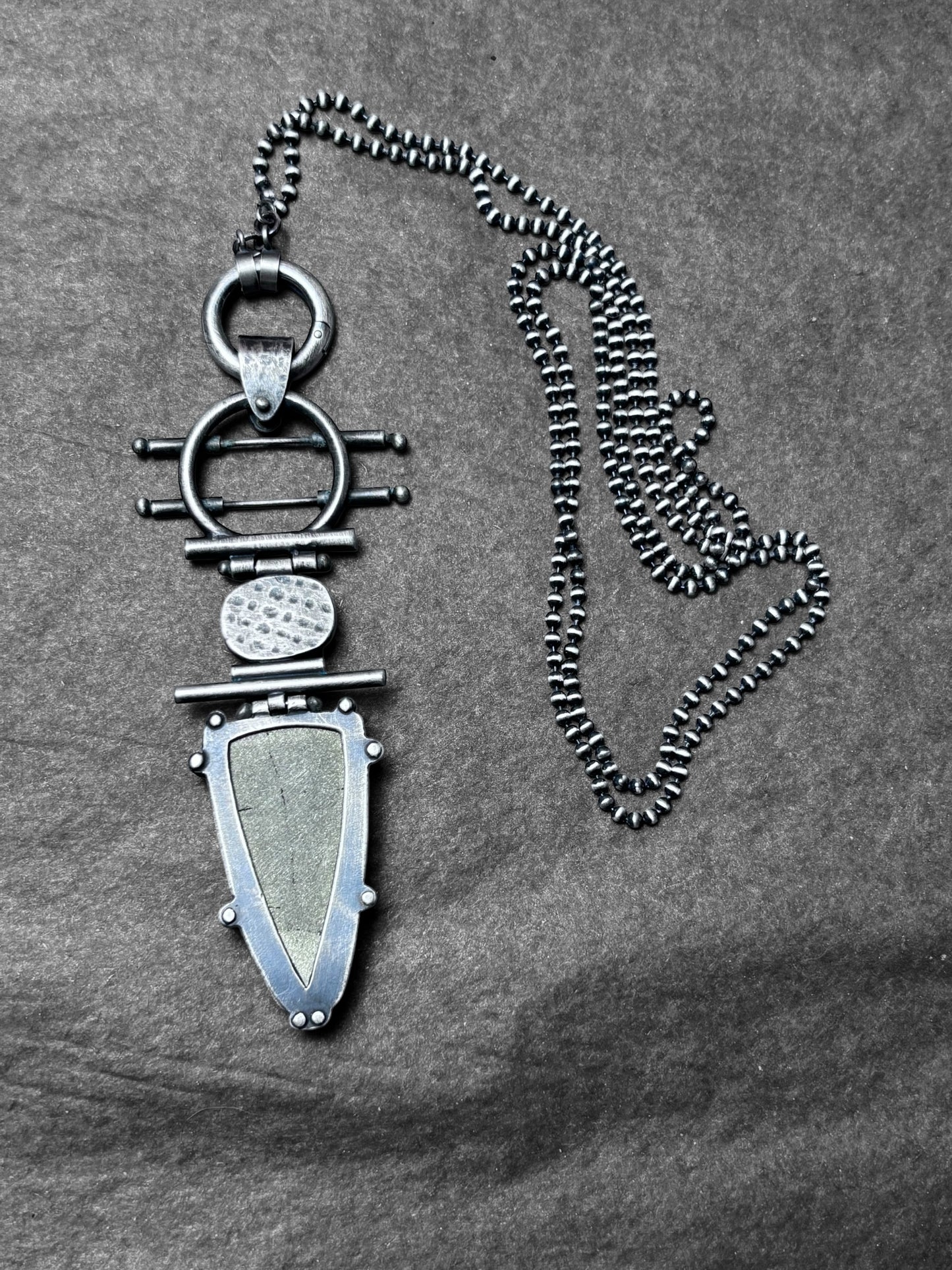 Hinged Pyrite Pendant