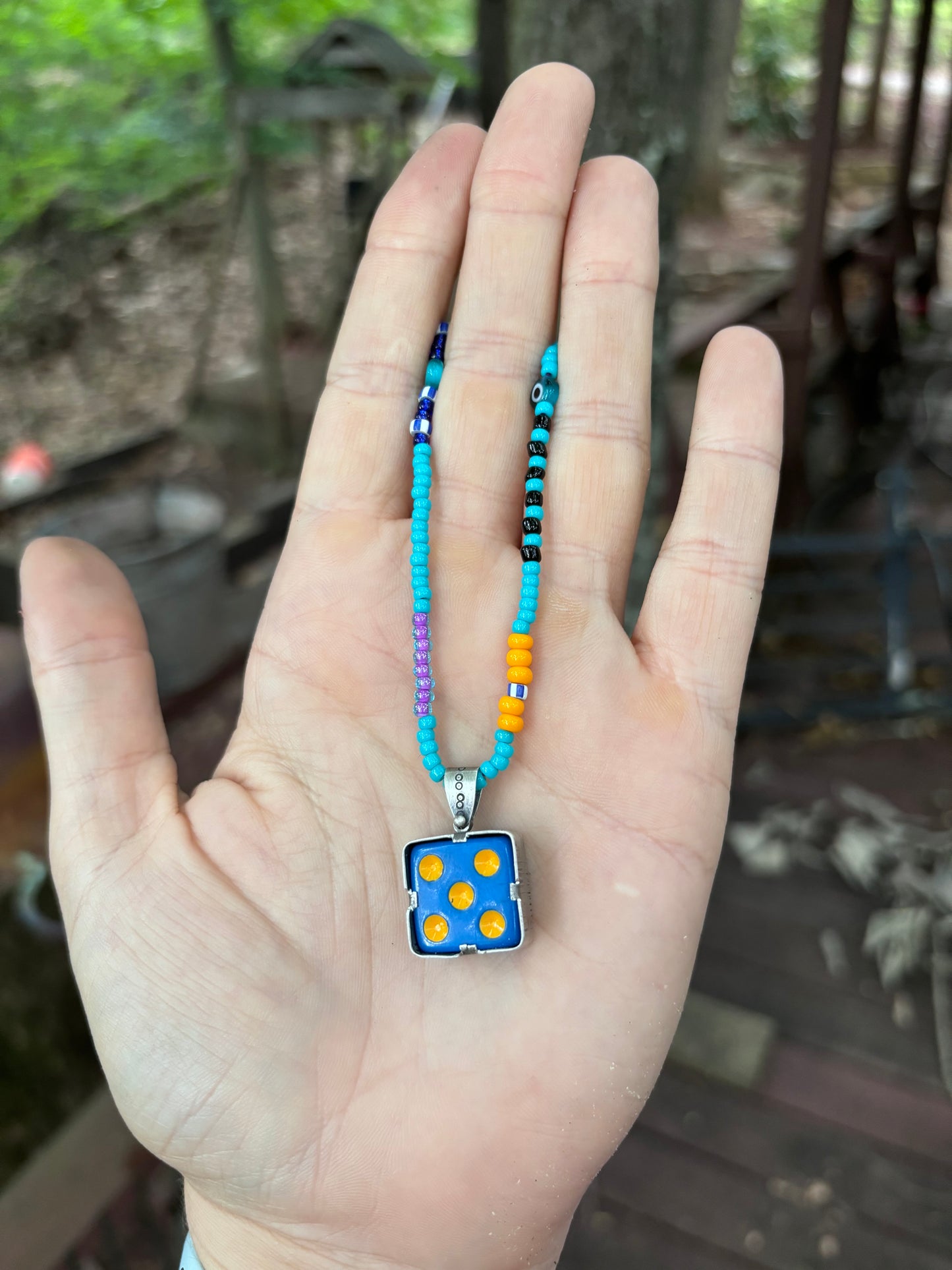 Lucky #5 Dice Pendant