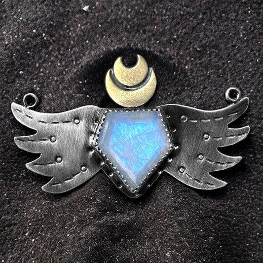 Moonstone Winged Amulet