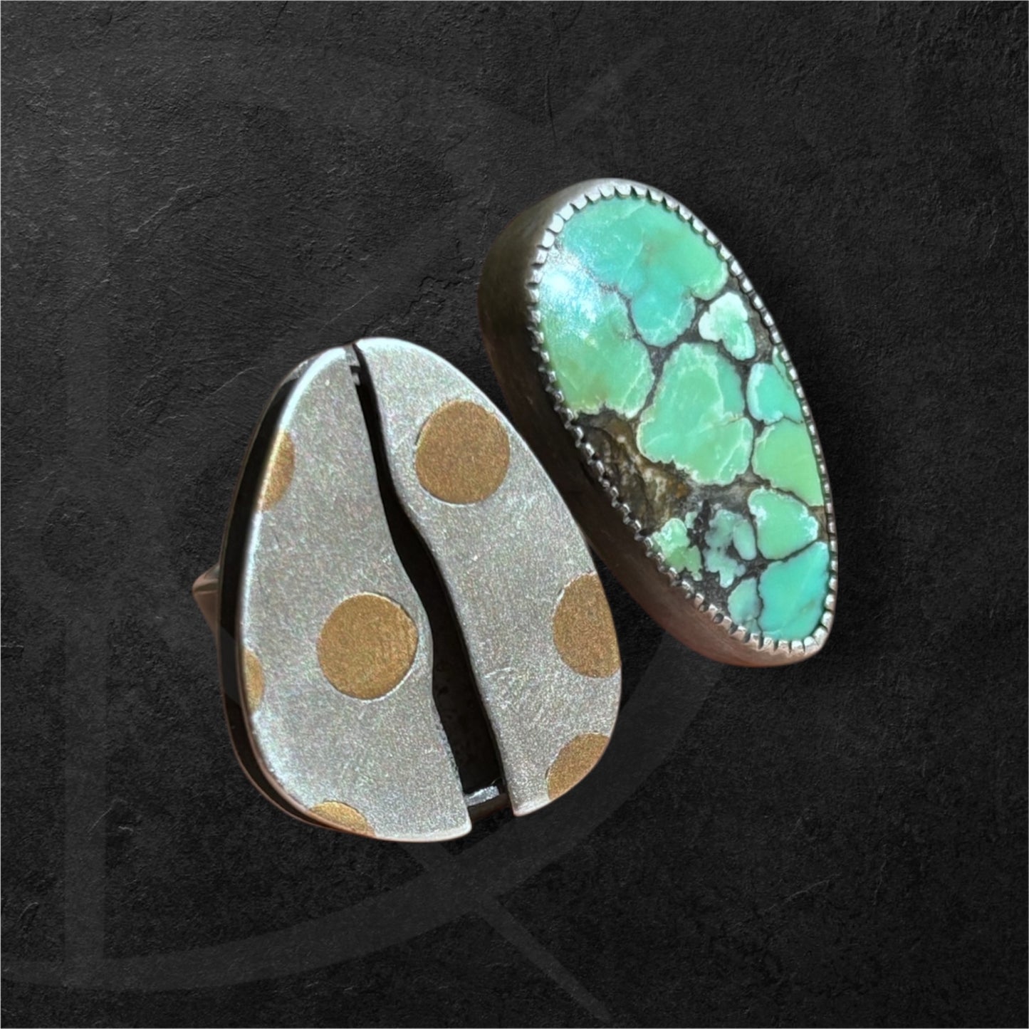 Turquoise Polka Dotted Ring