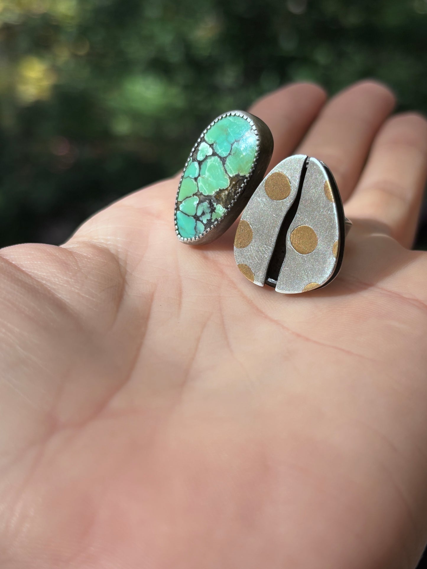 Turquoise Polka Dotted Ring