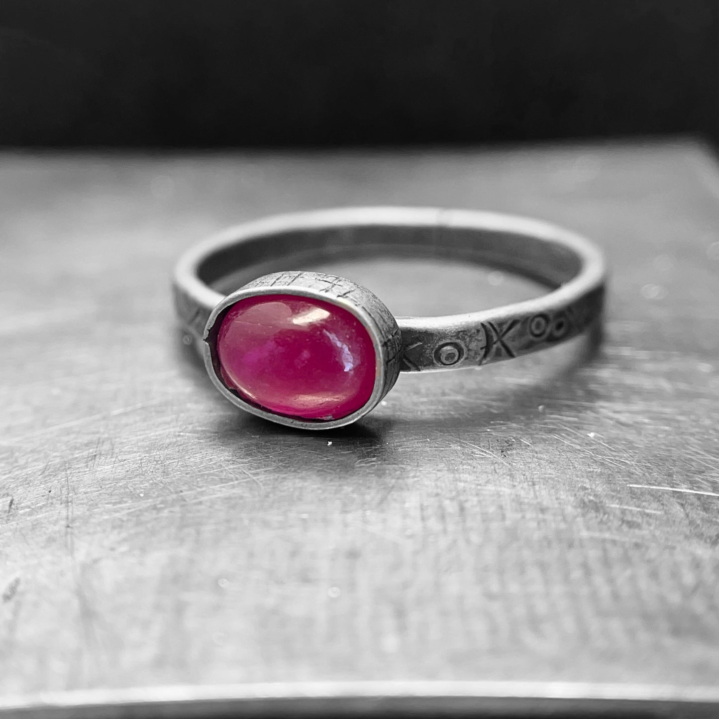 Hot Pink Tourmaline Ring