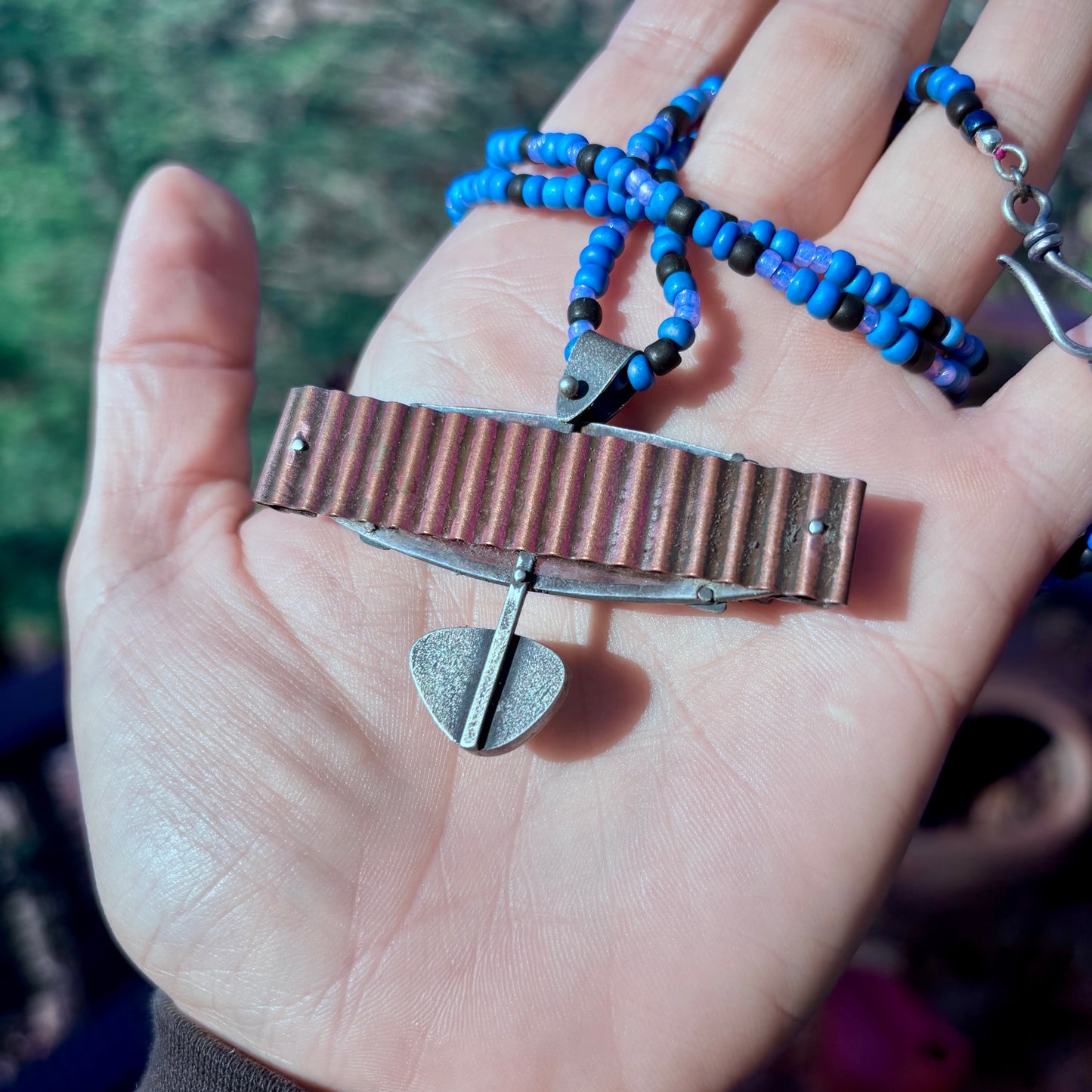 Abstract Lava & Mica Pendant