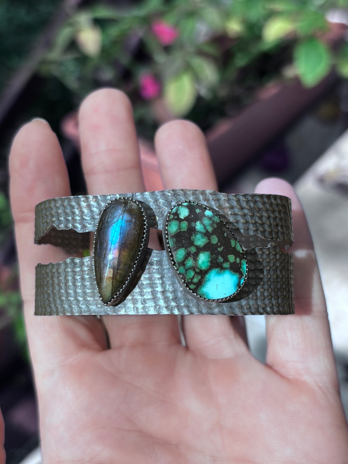 Turquoise & Labradorite Cuff