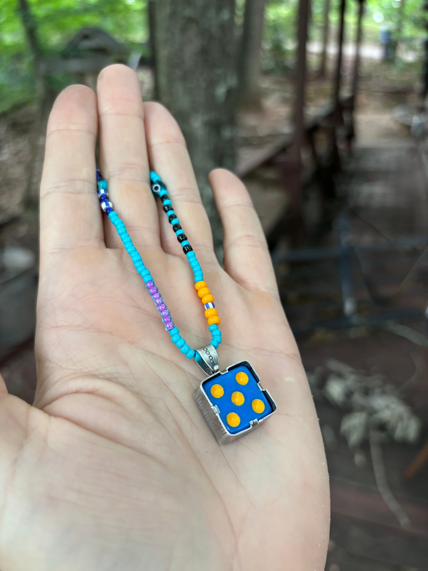 Lucky #5 Dice Pendant