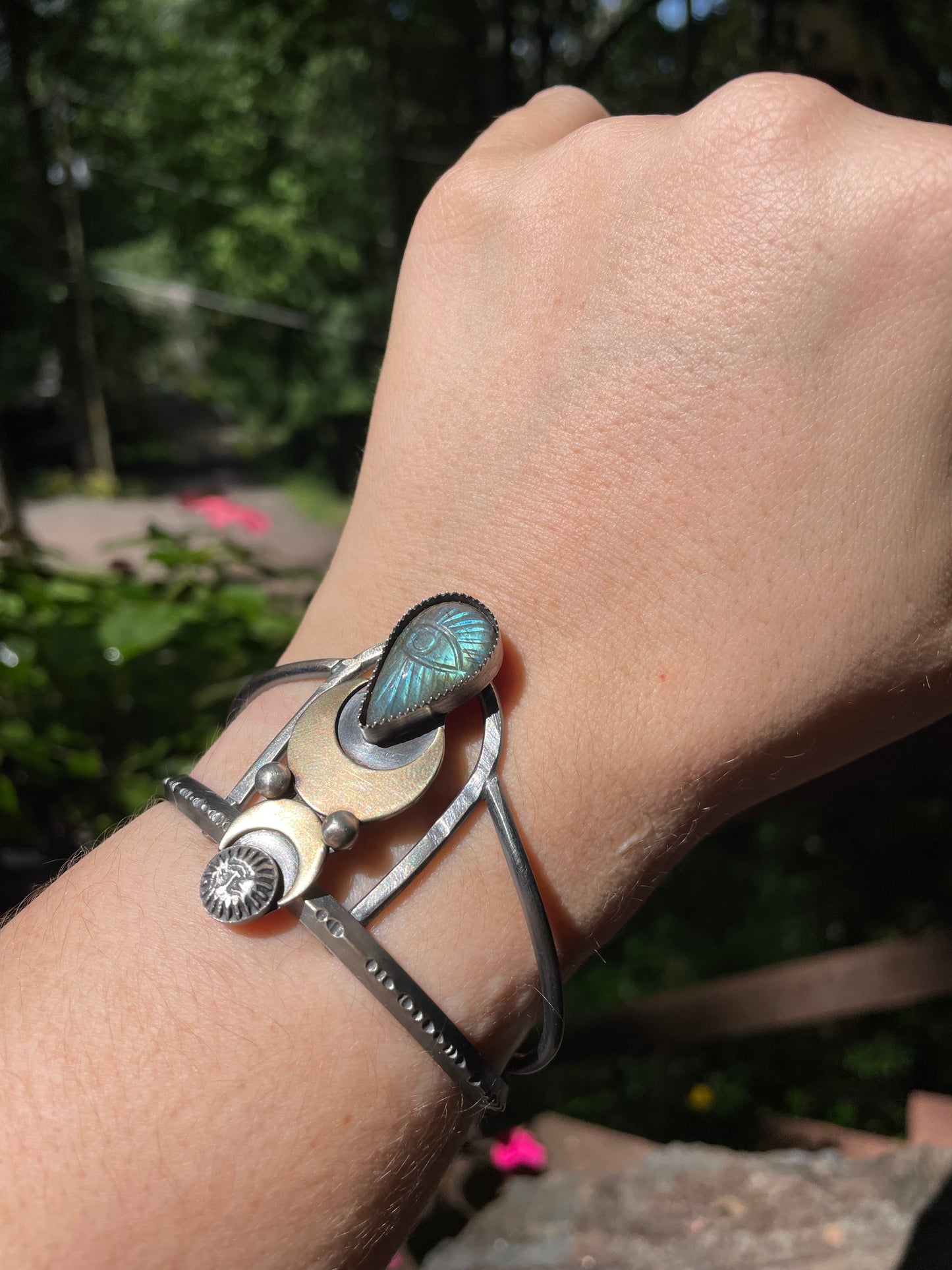 Lunar Cycle Cuff Bracelet