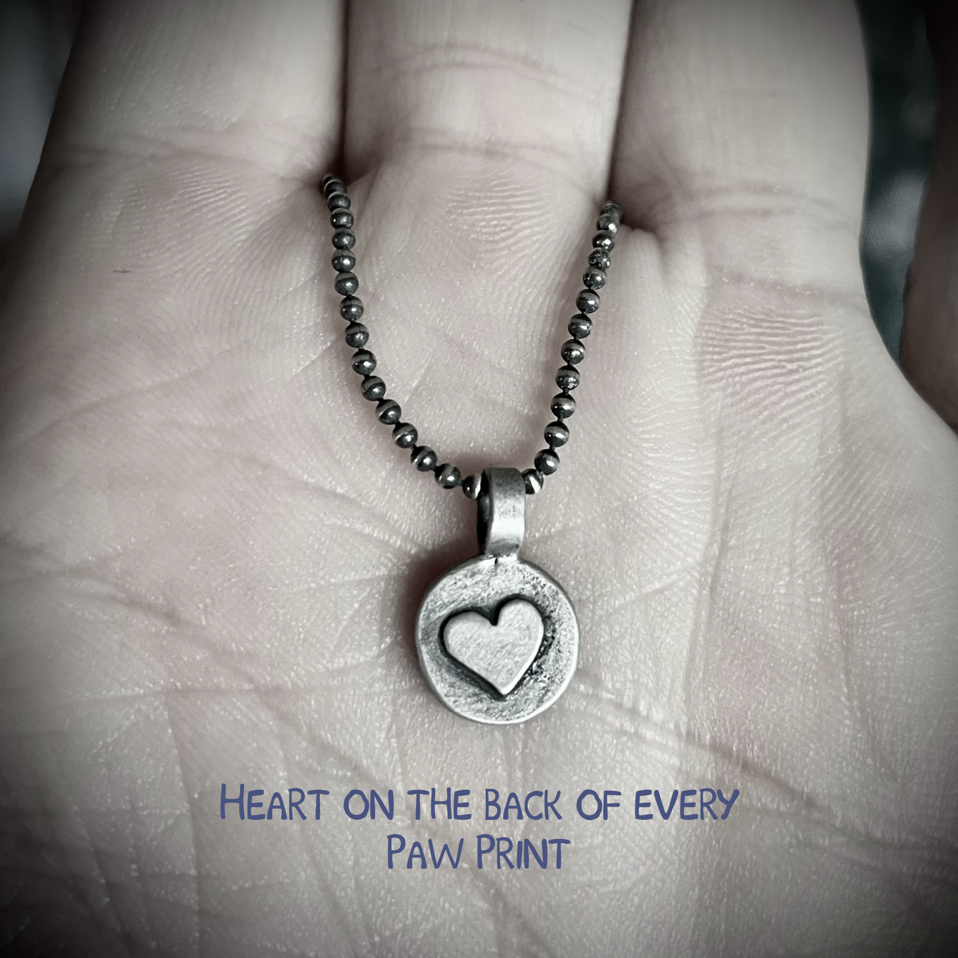 Paw print memorial sales necklace