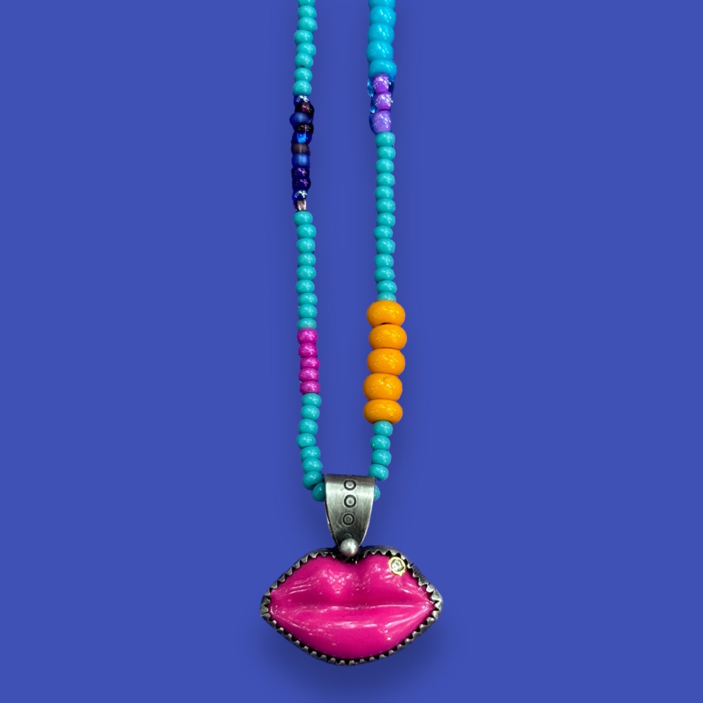 Pink Mouth Pendant