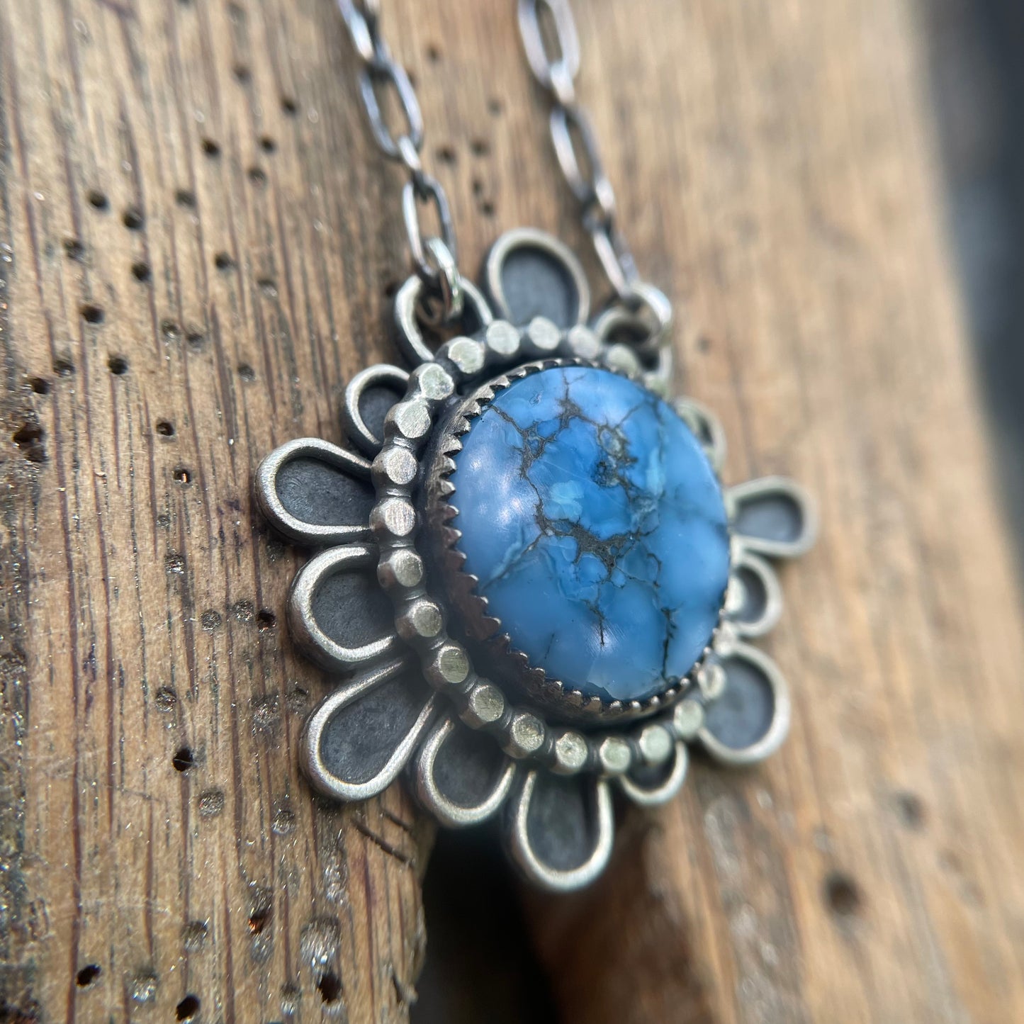 Lavender Turquoise Flower Necklace