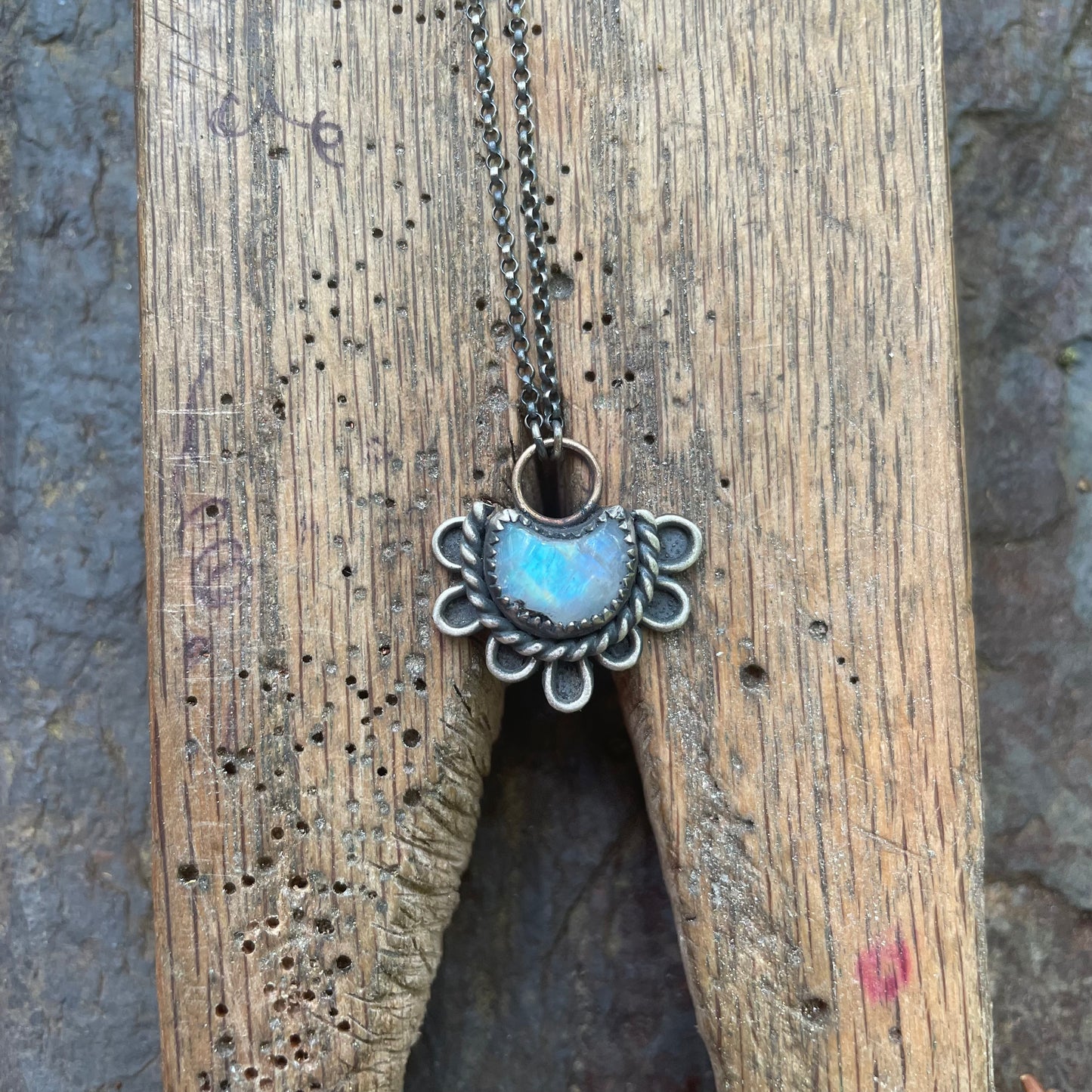 Moonstone MoonFlower Necklace