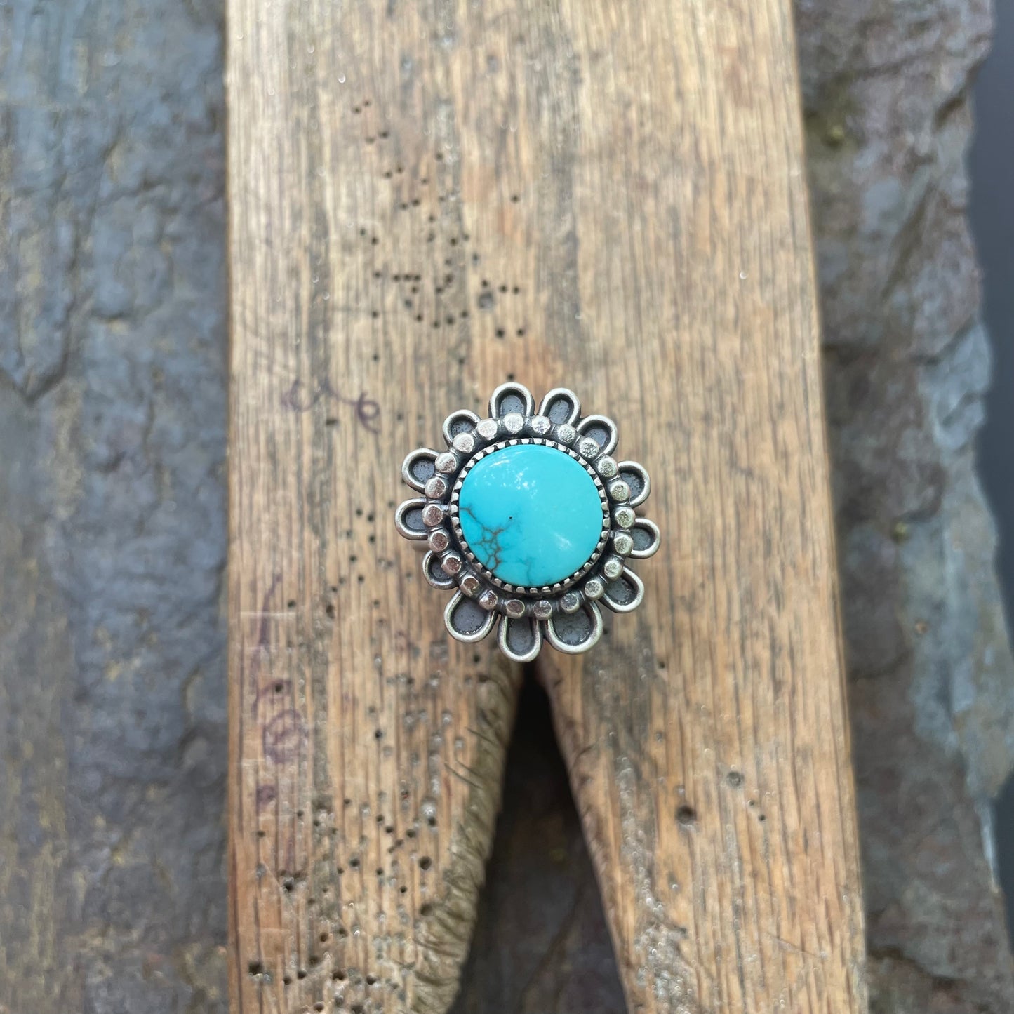 Turquoise Flower Ring