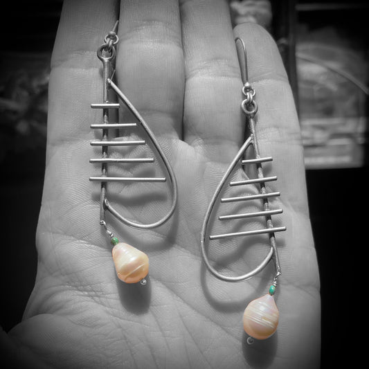 Industrial Pearl Earrings